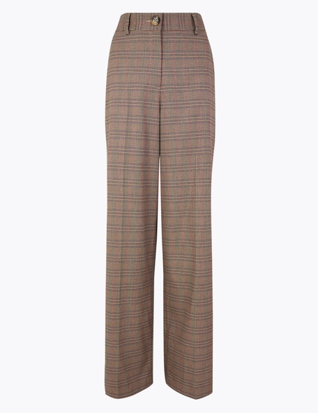 Brown Ray tartan-checked trousers | Vivienne Westwood | MATCHES UK