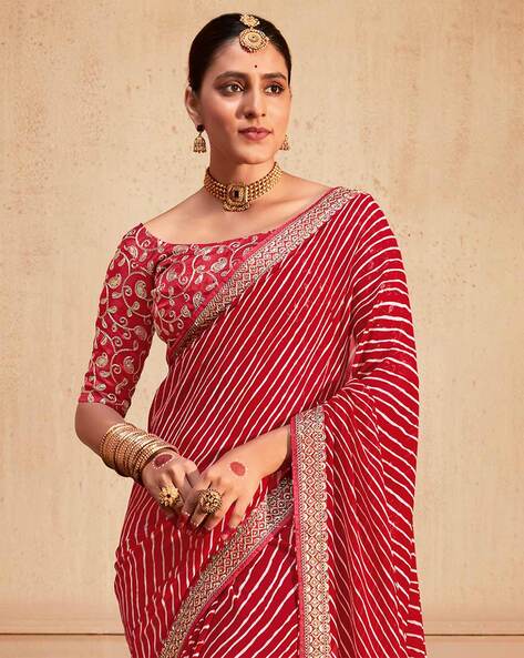 Buy Red Sarees for Women by Ri-wah Online