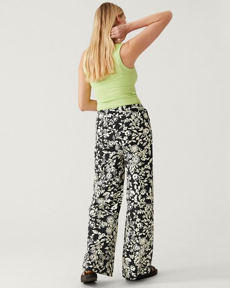 Buy Black & White Trousers & Pants for Women by Marks & Spencer Online