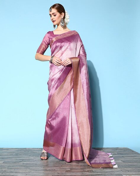 Sitara - Lavender Zari By Cotton Saree at Rs 3900.00 | सूती की जरी बॉर्डर  साड़ी - Kaisori, Bengaluru | ID: 2848983198791