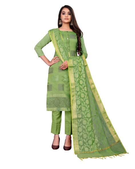 Woven Unstitched Dress Material Price in India