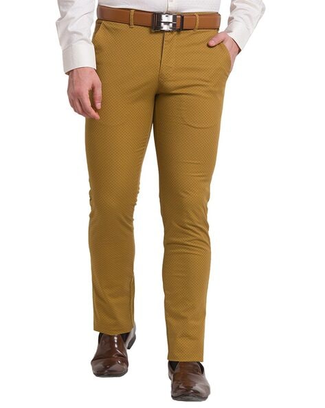 Buy Park Avenue Medium Blue Trousers Online