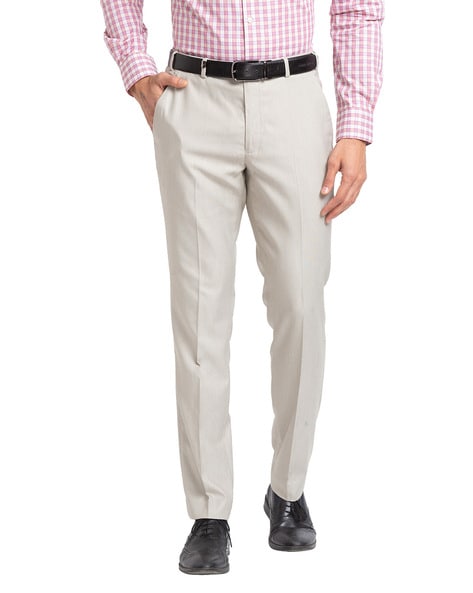 Buy Park Avenue Blue Super Slim Fit Flat Front Trousers for Men's Online @  Tata CLiQ