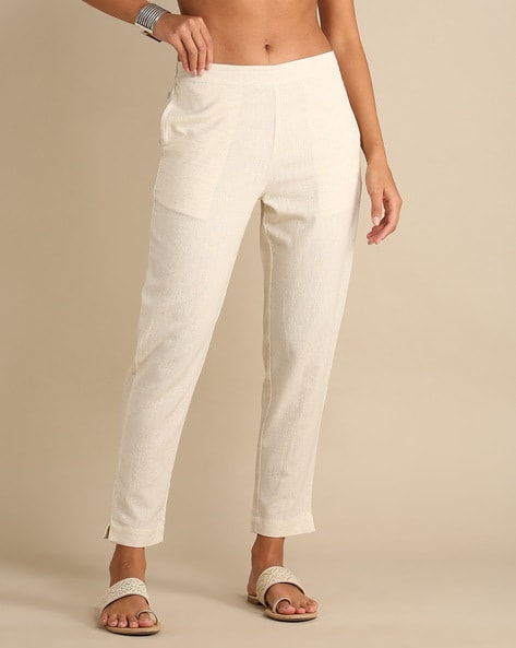 Buy Women Tapered Fit Trousers Online at Best Prices in India