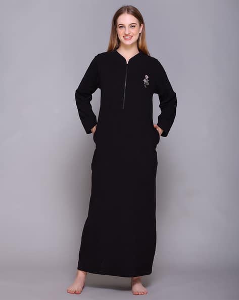 Buy Black Nightshirts&Nighties for Women by AEROWARM Online