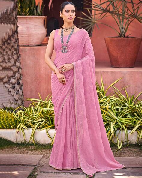 Mauve Brasso Silk Saree | Kashvi-31006 | Cilory.com