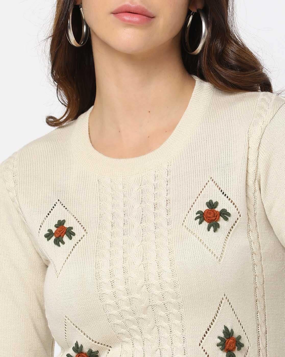 Easy To Love Beige Brown Floral Sweater – Shop the Mint