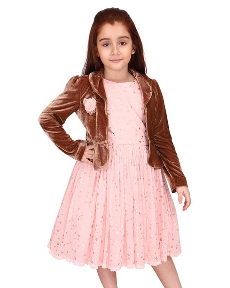 Buy Brown Dresses Frocks for Girls by Cutecumber Online Ajio