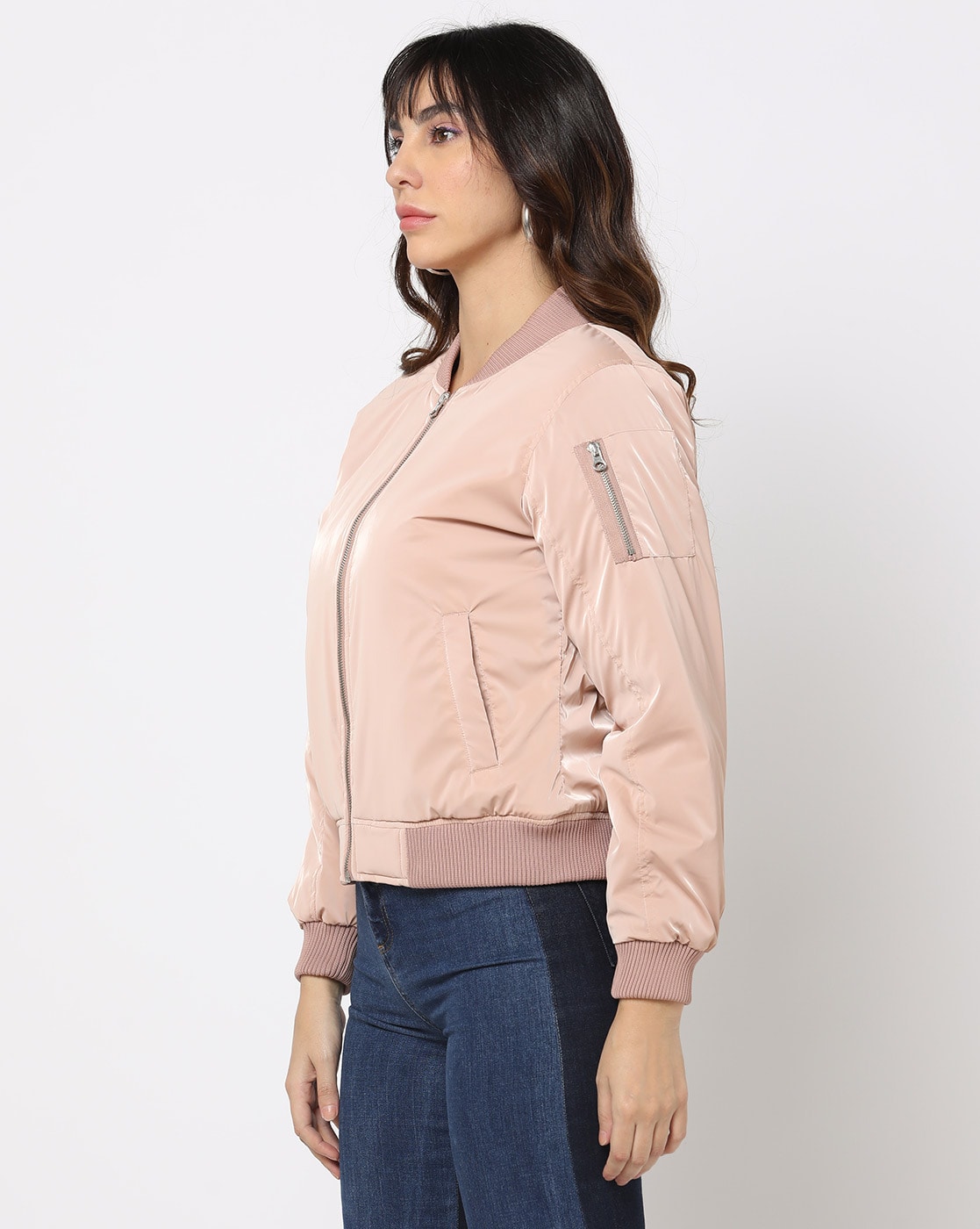 Pink Satin Bomber Jacket - GBNY