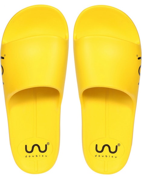 Off white yellow store flip flops