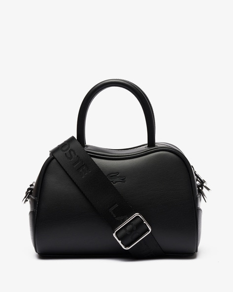 Lacoste Black Leather Purse - Mini-Duffle Bag pre-owned | eBay