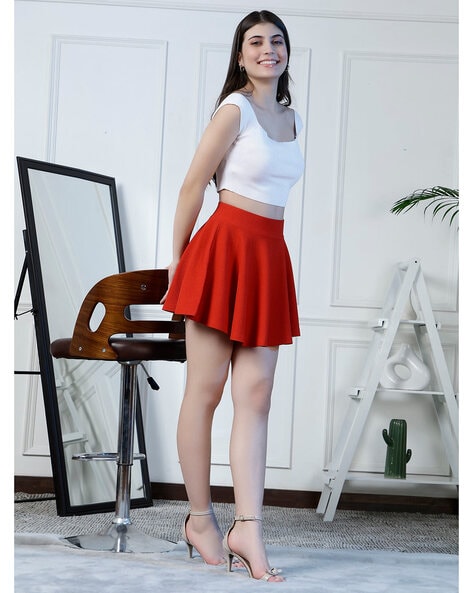 Buy Red Skirts for Women by NEUDIS Online Ajio