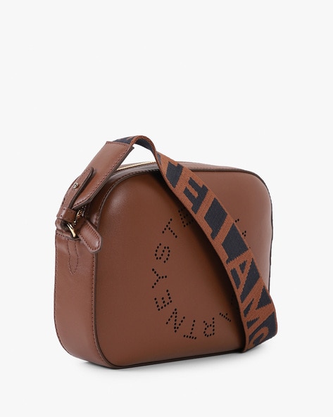Buy Stella Mccartney Logo Print Mini Camera Sling Bag with Detachable Strap, Beige Color Women