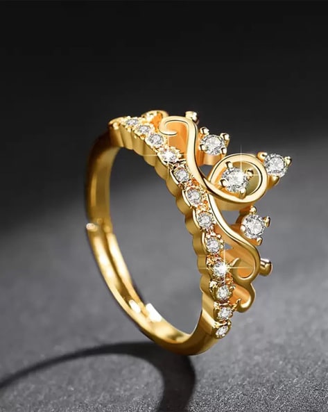 American Diamond Studded Adjustable Ring : JKC5512