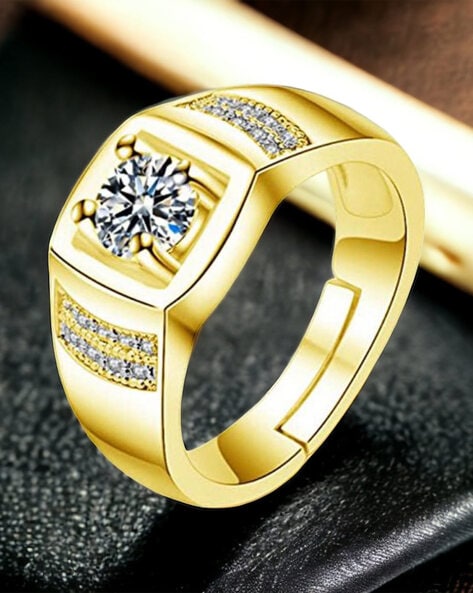 Mens Diamond Ring in Yellow Gold – Hamra Jewelers