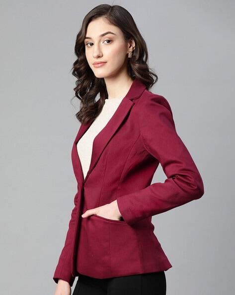 Maroon hot sale blazer ladies