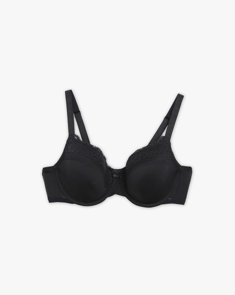 Marks & Spencer Women's Sumptuously Soft Under Wired Lace Trim Padded Full  Cup T-Shirt Bra, Opaque, Black Mix, 30D : : Fashion