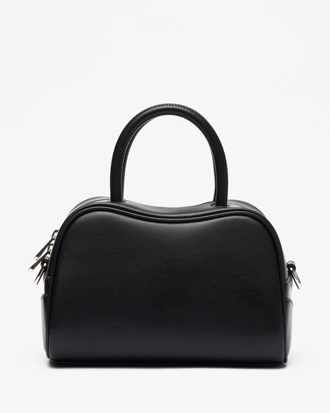 Small Speedy Soft Genuine Leather Black Flap Shoulder Handbag Purse