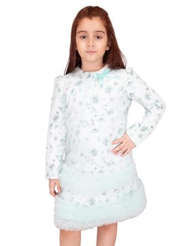 Floral Print Shift Dress-image-3