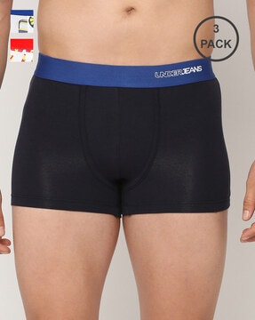 Pepe Jeans Men's Trunks 3er Pack Underwear Cotton Logo Waistband Color  Choice