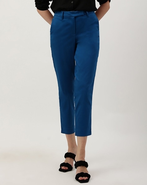 Buy Blue Trousers & Pants for Women by Marks & Spencer Online