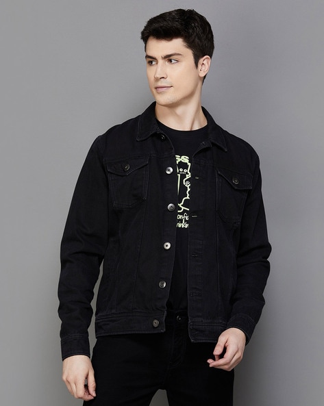 Buy Black Jackets & Coats for Men by SmileyWorld Online | Ajio.com