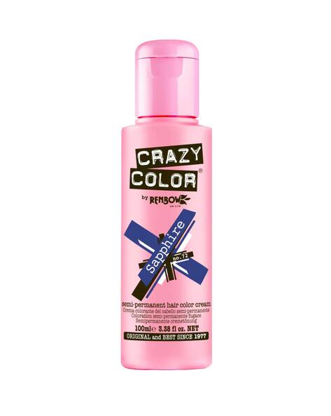 Crazy Color Semi Permanent Hair Color Cream - 72 Sapphire