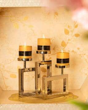 sage koncpt Set of 3 Stainless Steel Candle Stands-picture-23