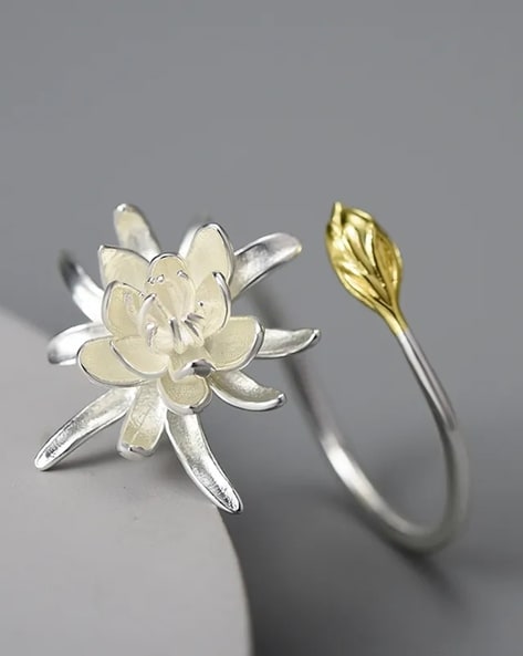 Gold Adjustable Lotus Ring Boho Flower Ethnic Tribal Festival Fashion  Jewelry - Etsy