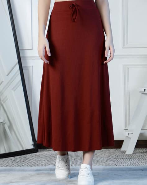 Ribbed Skirts with Drawstring Waistband