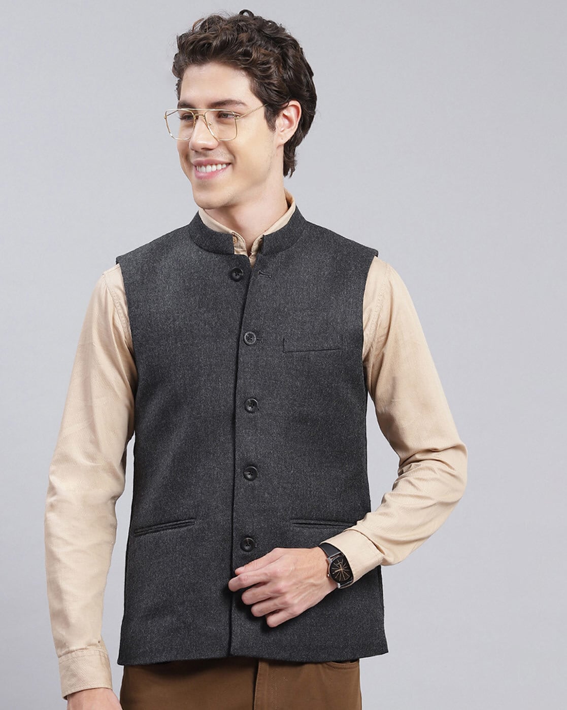 Black , Brown Cotton, Khadi Mens Exclusive Nehru Jacket, Size: Medium,  Large, XL, XXL at Rs 390/piece in Delhi