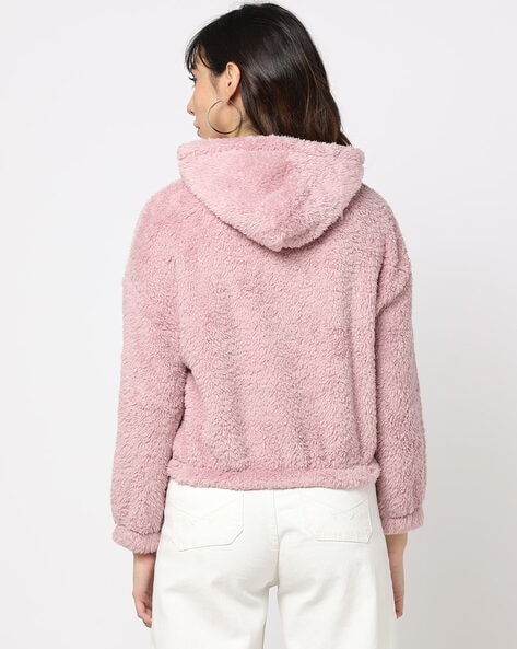 Pink hotsell sherpa hoodie