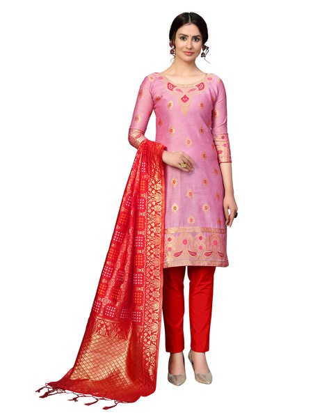 Woven Unstitched Dress Material Price in India