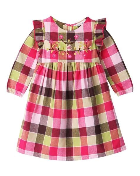 Beebay Checked A-Line Dress