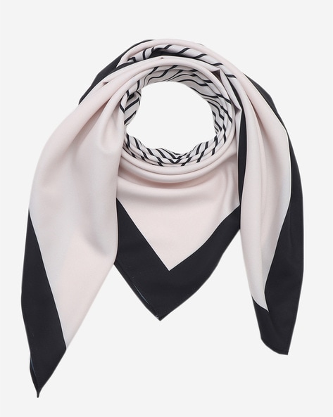 Striped Print Scarf with Contrast Border Price in India