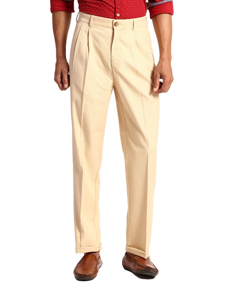 Buy Men's Custom Made White Cotton Bespoke Gurkha Pants Single Pleated With  Bottom Cuff Business Casual Wedding Formal Men Work Style Trousers Online  in India - Etsy