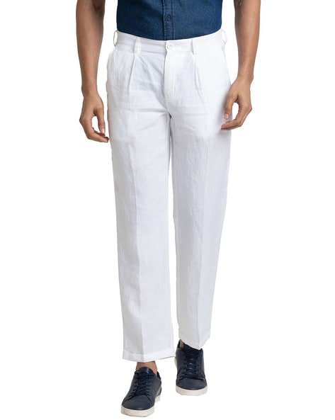 ASOS DESIGN smart tapered trousers in white preppy stripe | ASOS