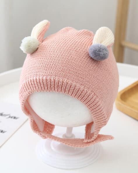 Infant Woollen Cap with Tie-Knot