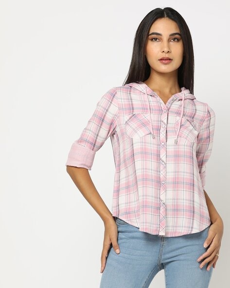 Hooded shirt shop for ladies