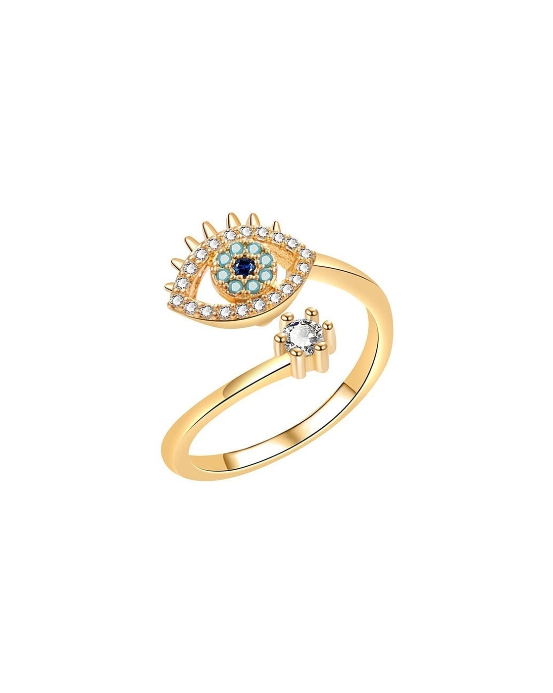 Women's Twisted Evil Eye Ring in 14k Real Gold - Norm Jewels – NORM JEWELS