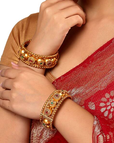 Bangles & Bracelets For Women | 22k Gold Jadau Jewelry