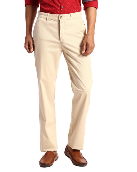 Buy ColorPlus Slim Fit Solid Fawn Trouser Online at Best Prices in India -  JioMart.