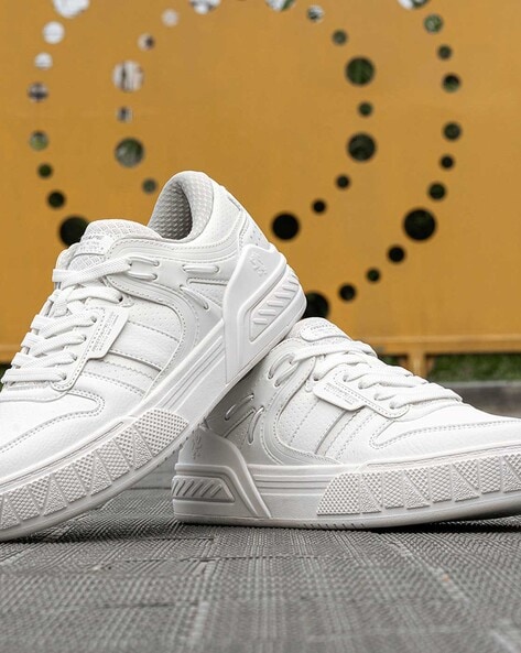 Imitation leather sneakers - White - Men | H&M IN