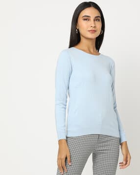 Round-Neck Regular Fit Pullover-image-40