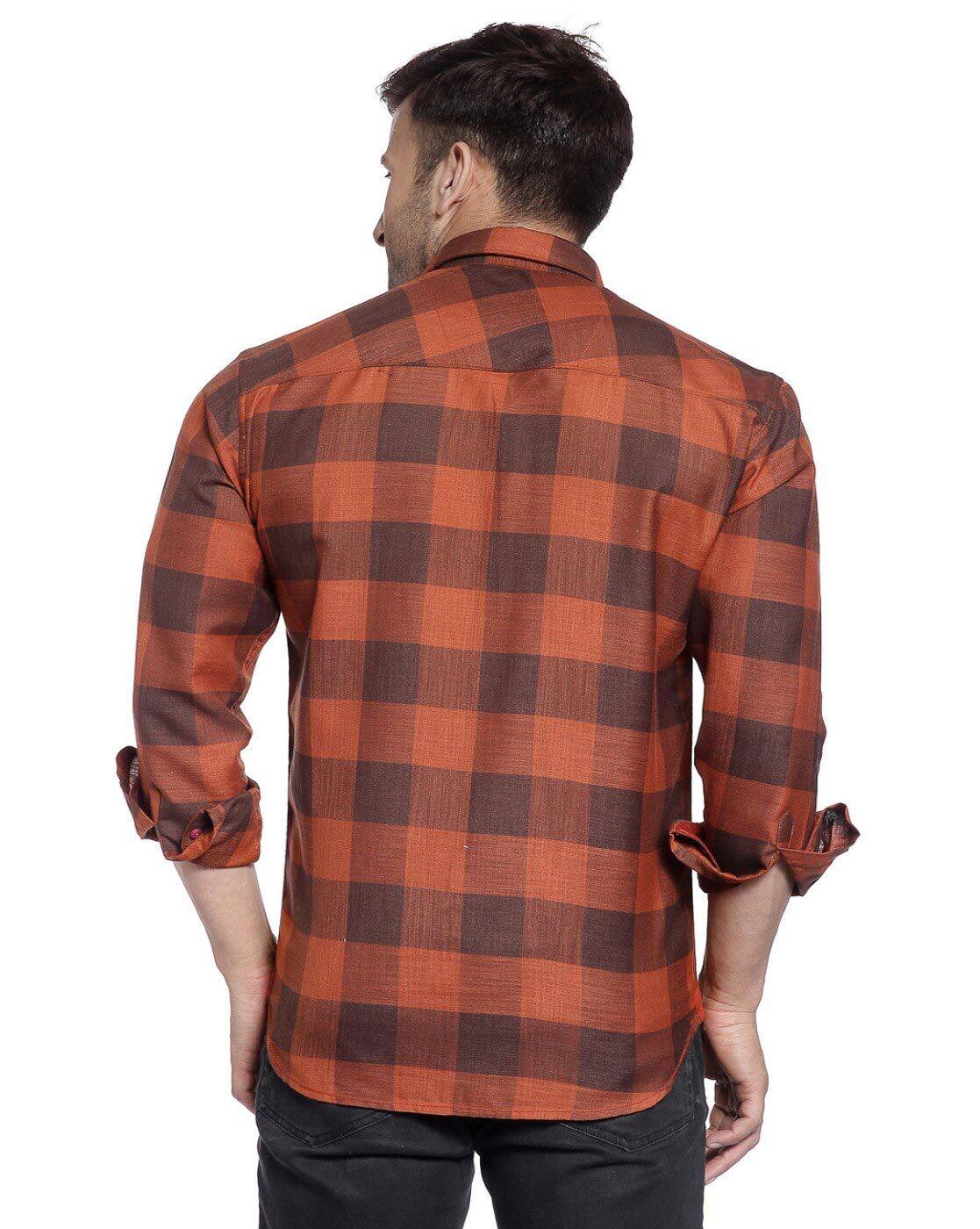 トップス SUBCULTURE COTTON CHECK SHIRT / BROWN Buy Brown Shirts for Men by Hangup Trend Online | Ajio.com