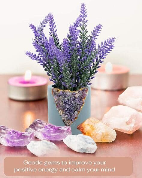 HOMESAKE Set of 4 Artificial Flower Plants