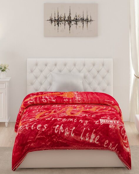 Buy Red Blankets Dohars Quilts for Home Kitchen by MONTE