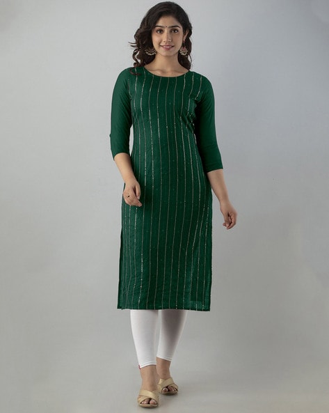 Green hotsell kurtis online