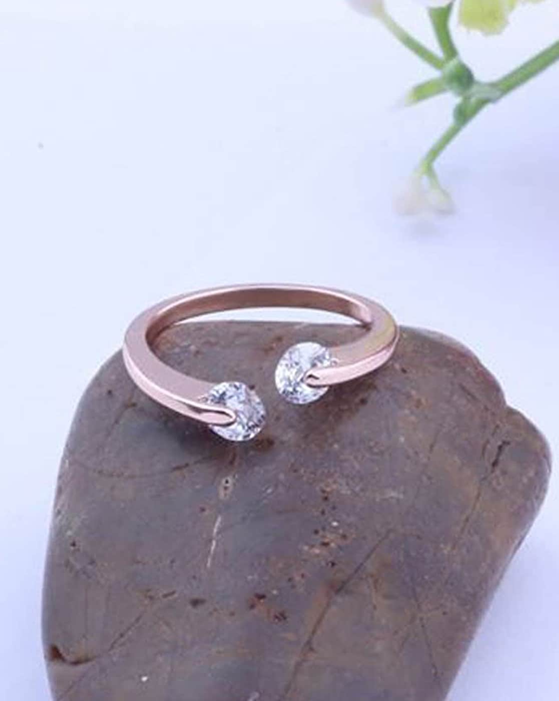 Buy Celeste Rose Gold Diamond Band Ring 18 KT rose gold (2.8 gm). | Online  By Giriraj Jewellers