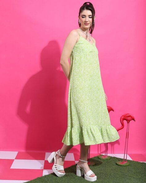 Lime green best sale a line dress